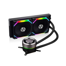LIAN LI GALAHAD 240 AIO SL - RGB UNI FAN SL120 EDITION BLACK , Dual 120mm Addressable RGB Fans AIO CPU Liquid Cooler - GA240SLB